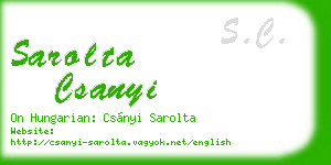 sarolta csanyi business card