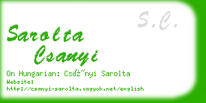 sarolta csanyi business card